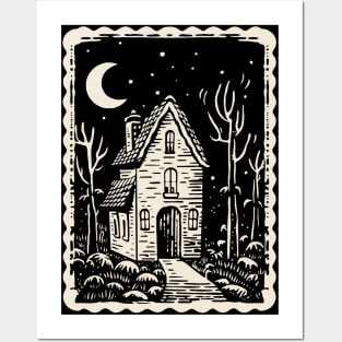 Witch Cottage in the Woods Posters and Art